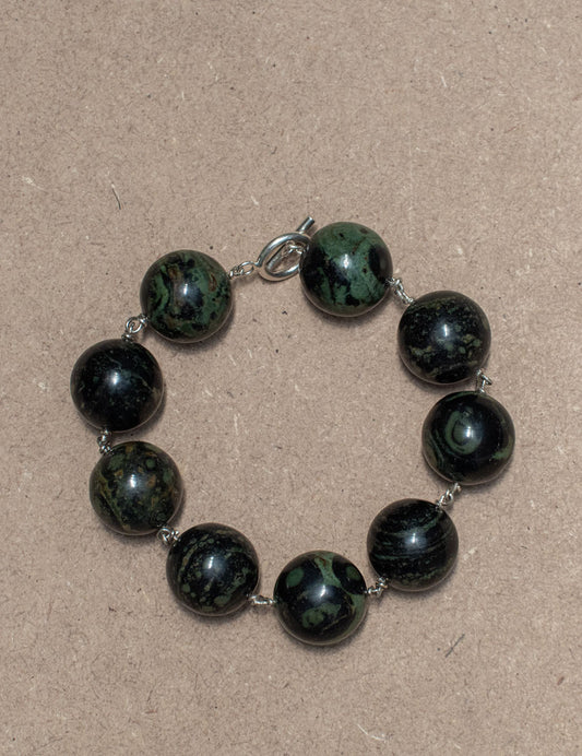 Spheres Bracelet Jaspe Cocodrilo
