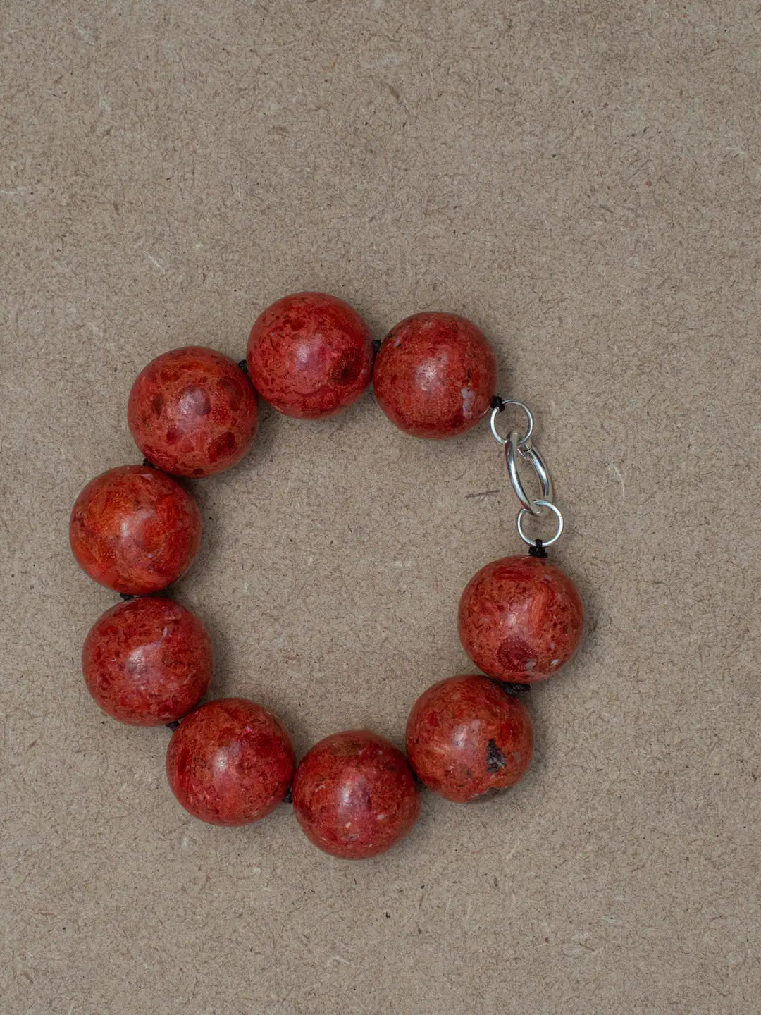 Big Spheres Bracelet Fossil Coral