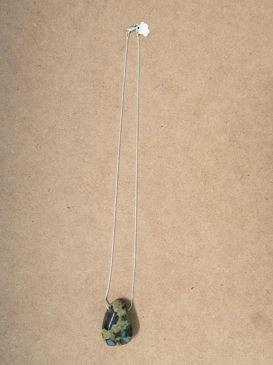 Daily Pear Pendant Jungle Jasper