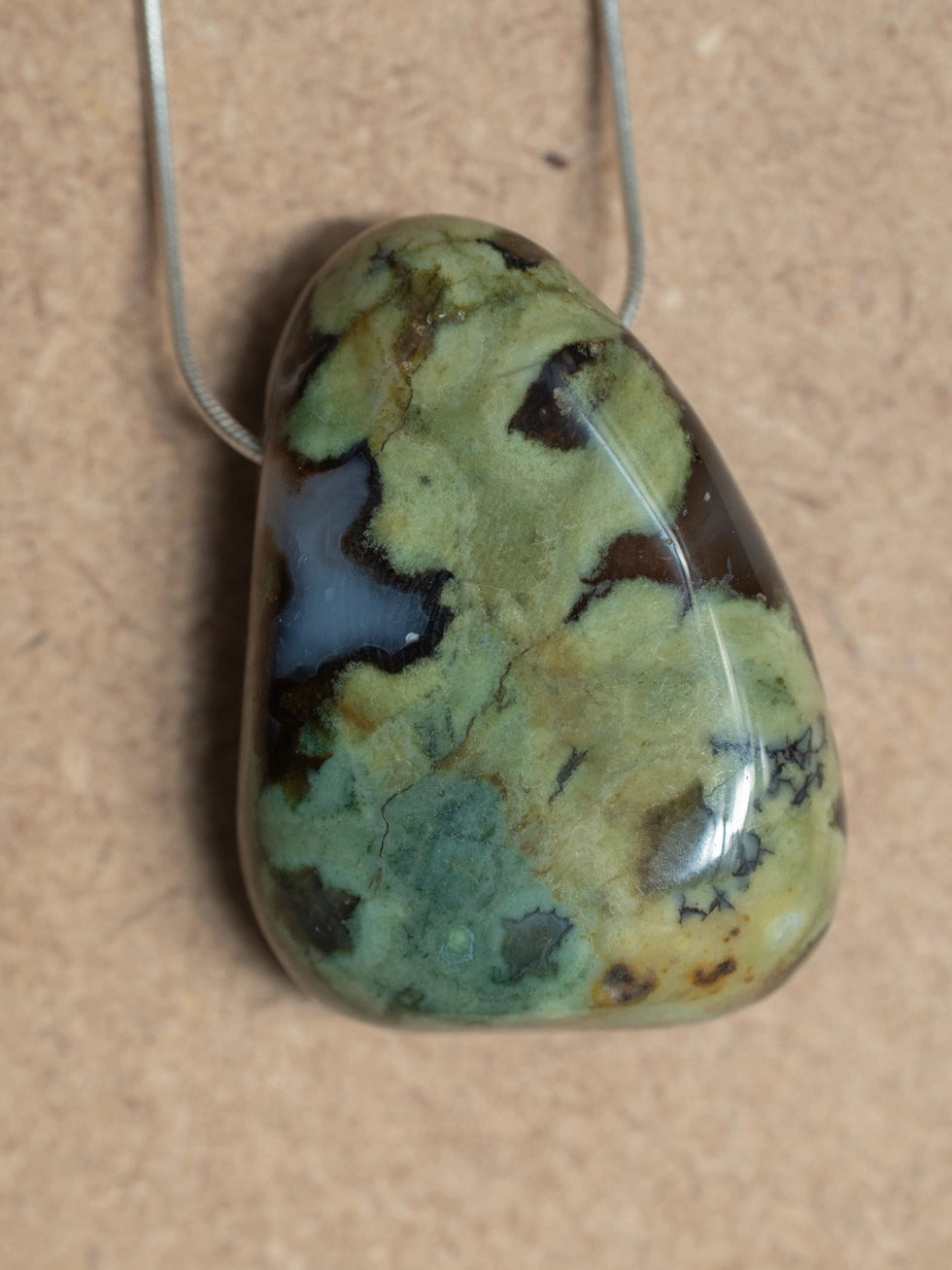 Daily Pear Pendant Jungle Jasper