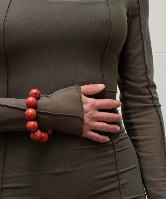 Big Spheres Bracelet Fossil Coral