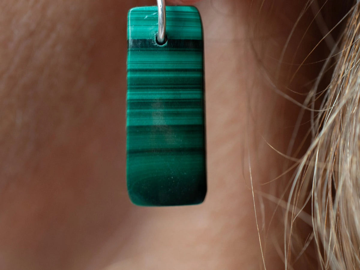 pendientes Malaquita