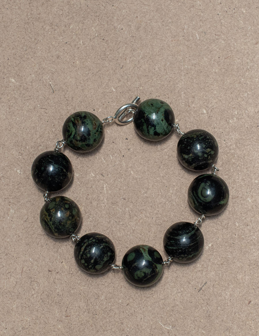 Spheres Bracelet Jaspe Cocodrilo