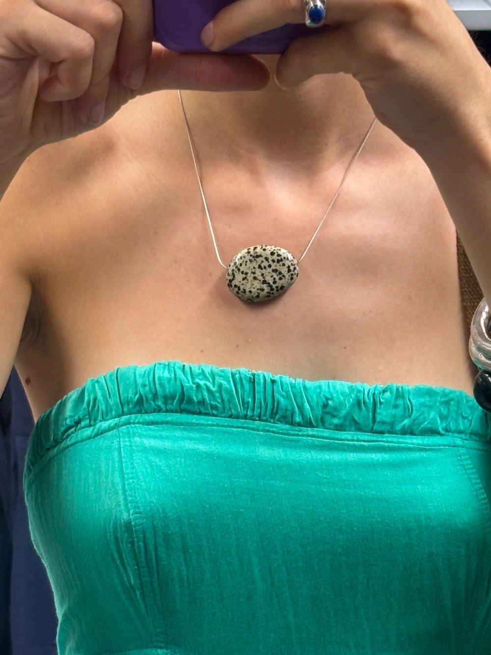 Daily Pear Pendant Jungle Jasper