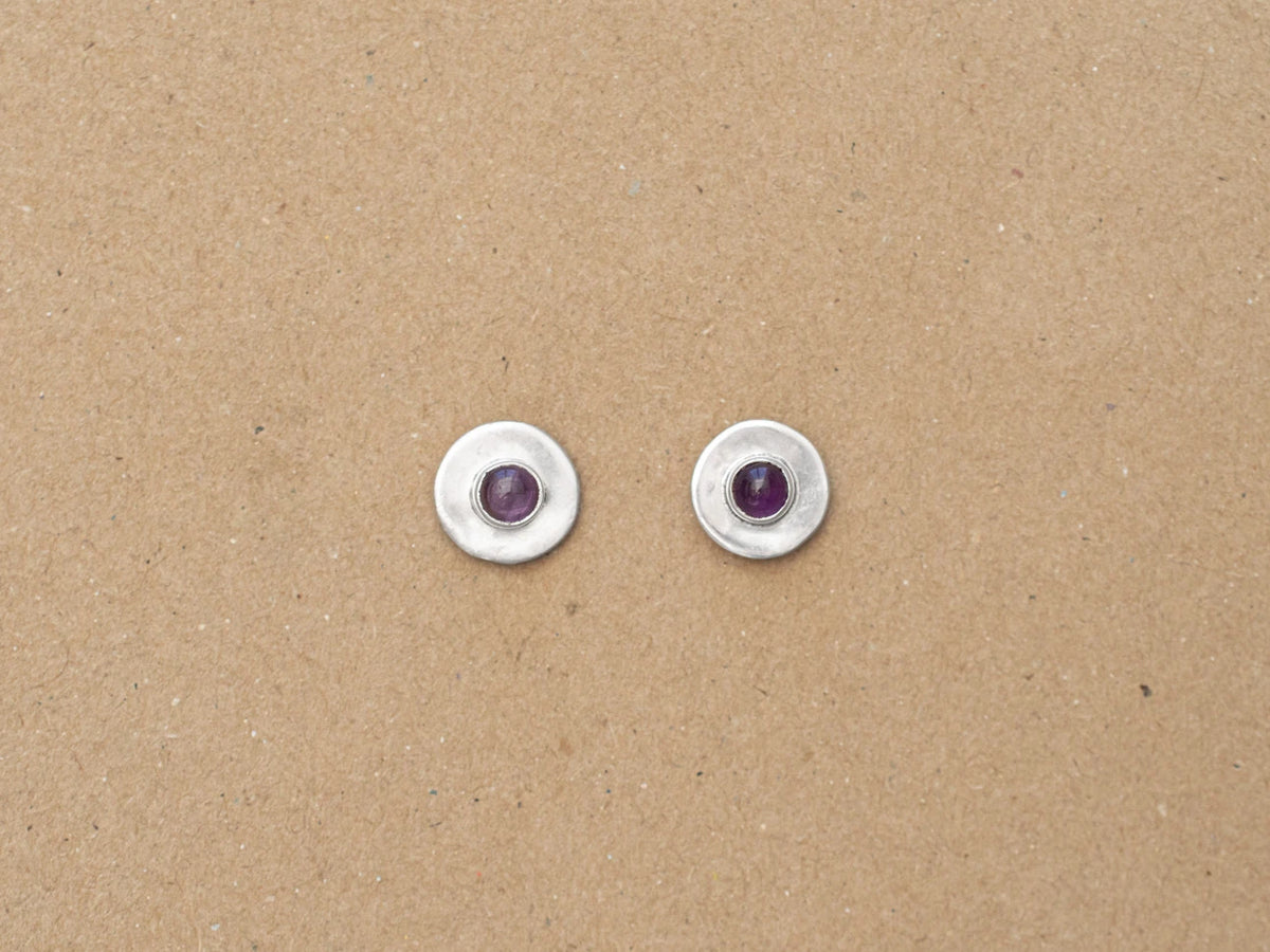 curved Amethyst earrings