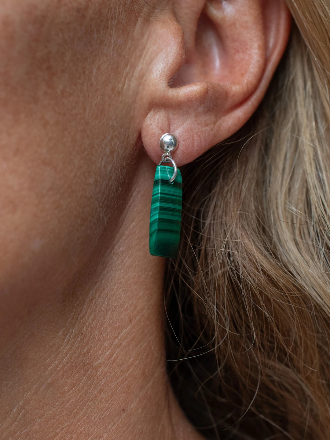 pendientes Malaquita